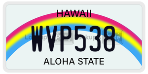 WVP538  license plate in HI