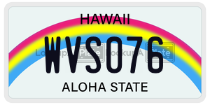 WVS076  license plate in HI