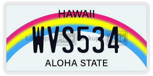 WVS534  license plate in HI