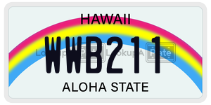 WWB211  license plate in HI