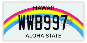 WWB997 license plate in Hawaii