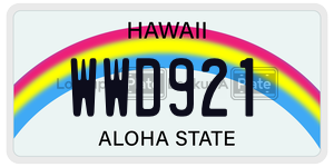 WWD921  license plate in HI