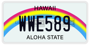 WWE589  license plate in HI