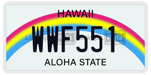WWF551  license plate in HI