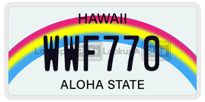 WWF770  license plate in HI