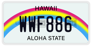 WWF886  license plate in HI