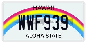 WWF939 license plate in Hawaii