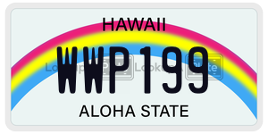 WWP199 license plate in Hawaii