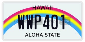 WWP401  license plate in HI