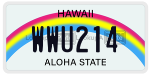WWU214  license plate in HI