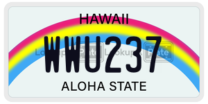 WWU237  license plate in HI