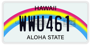 WWU461  license plate in HI