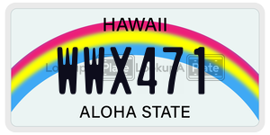 WWX471  license plate in HI
