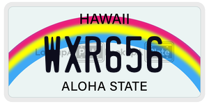 WXR656  license plate in HI