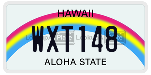 WXT148  license plate in HI