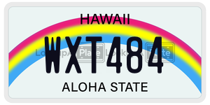 WXT484  license plate in HI