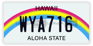 WYA716  license plate in HI