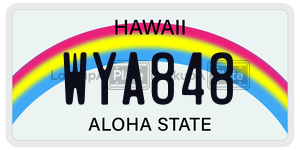WYA848  license plate in HI