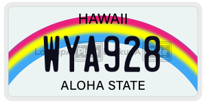 WYA928  license plate in HI