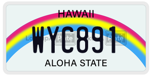 WYC891  license plate in HI