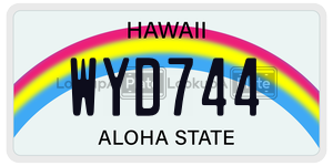 WYD744 license plate in Hawaii