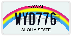 WYD776  license plate in HI