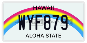 WYF879  license plate in HI