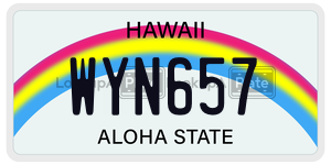 WYN657  license plate in HI