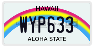 WYP633  license plate in HI