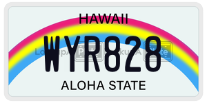 WYR828  license plate in HI