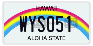 WYS051  license plate in HI