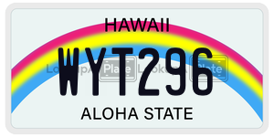 WYT296  license plate in HI