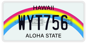 WYT756  license plate in HI