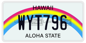 WYT796  license plate in HI