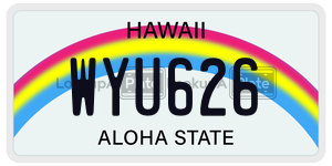 WYU626  license plate in HI