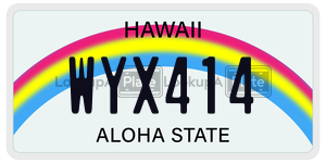 WYX414  license plate in HI