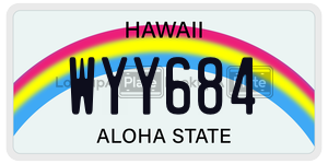 WYY684  license plate in HI