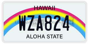 WZA824  license plate in HI