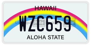 WZC659  license plate in HI