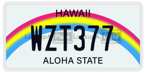 WZT377  license plate in HI