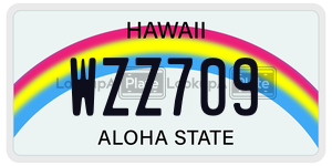 WZZ709  license plate in HI