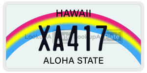 XA417  license plate in HI