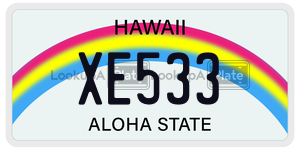 XE533 license plate in Hawaii