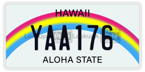 YAA176  license plate in HI