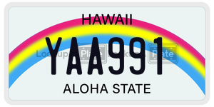 YAA991 license plate in Hawaii