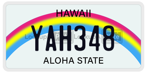 YAH348  license plate in HI