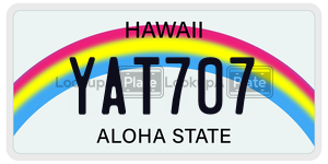YAT707  license plate in HI