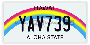 YAV739  license plate in HI