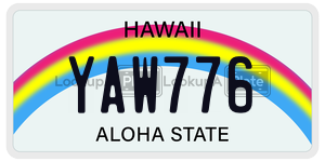 YAW776  license plate in HI