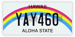 YAY460  license plate in HI